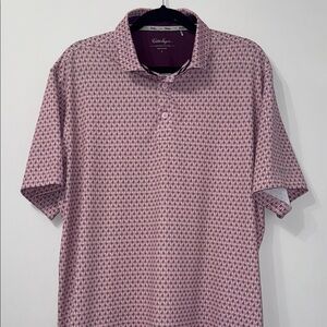 Walter Hagen Patterned Pink Polo Shirt ✨⚡️